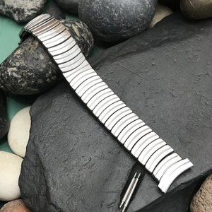 1960s nos Kalbe USA 3/4" 18mm 11/16 Stainless Steel Expansion Vintage Watch Band